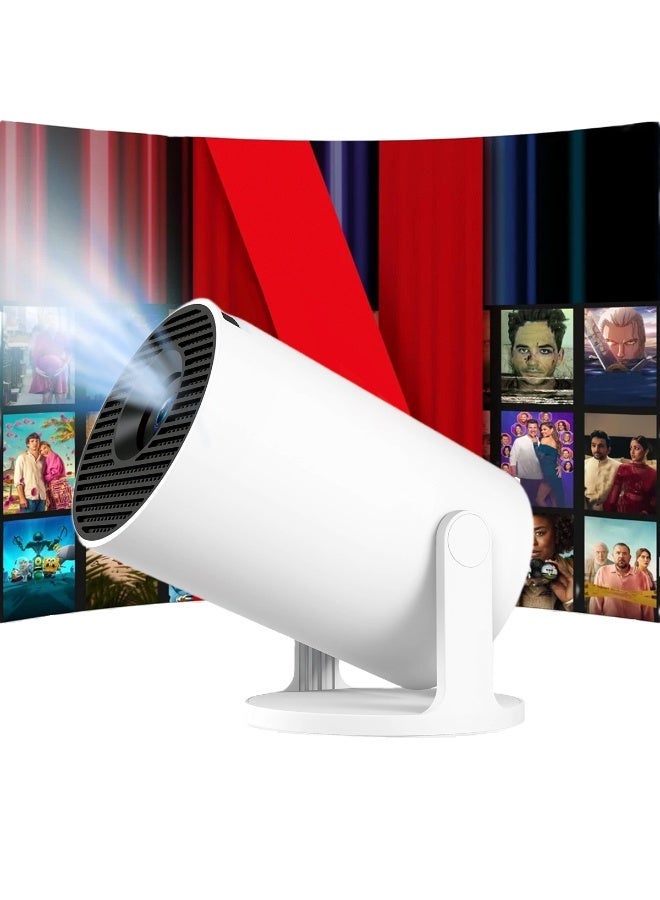 بدريون جهاز عرض بروجكتور جديد  يدعم دقة 4K Full HD، ذاكرة وصول عشوائي 16 جيجابايت + 2 جيجابايت، نظام تشغيل أندرويد 12 ذكي، متوافق مع نتفليكس، تطبيقات مدمجة، شاشة 130 بوصة، واي فاي 6، دوران 180 درجة، تصحيح تلقائي للتشويه، مسرح منزلي ومكتبي محمول - Image 1